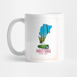 Padley Gorge Peak District England map Mug